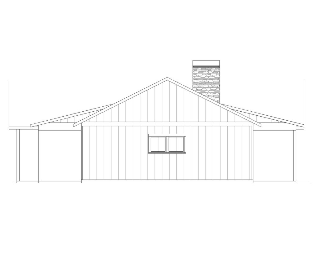 Exterior - Other Elevation for Ranch House Plan #1105-22 - 3 bed, 2.5 bath