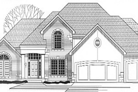 Exterior - Front Elevation for Traditional House Plan #67-424 - 4 bed, 3.5 bath