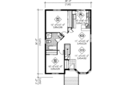 Cottage Style House Plan - 2 Beds 1 Baths 921 Sq/Ft Plan #25-129 