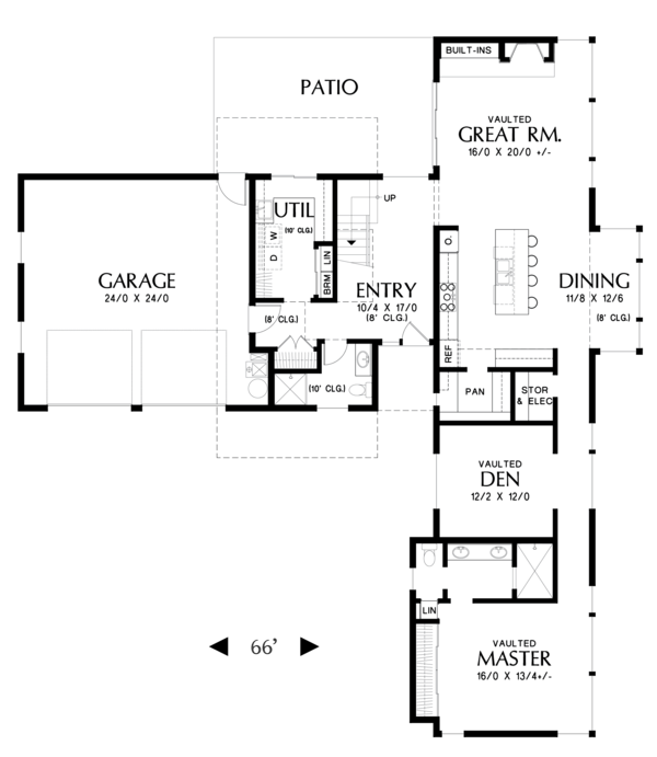 Contemporary Floor Plan - Main Floor Plan #48-693