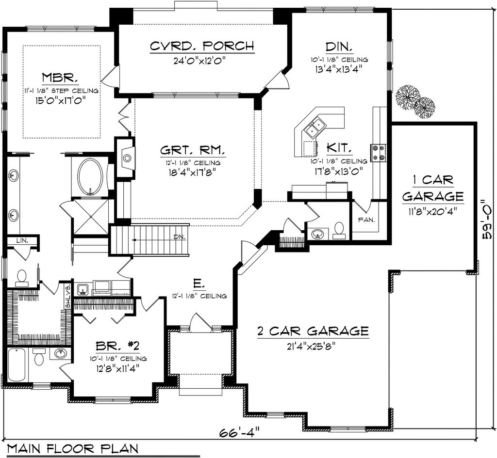  Ranch  Style House  Plan  2 Beds 2 5 Baths 2081 Sq Ft Plan  