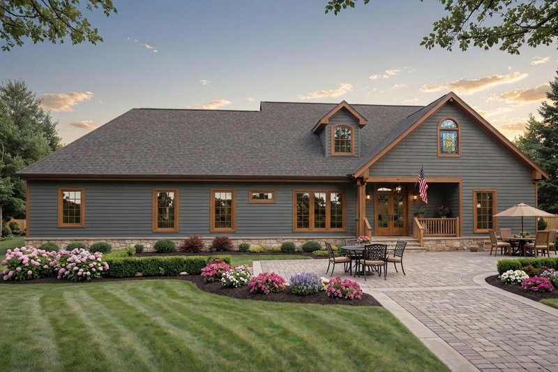 House Blueprint - Exterior - Rear Elevation for Farmhouse House Plan #21-649 - 3 bed, 2.5 bath