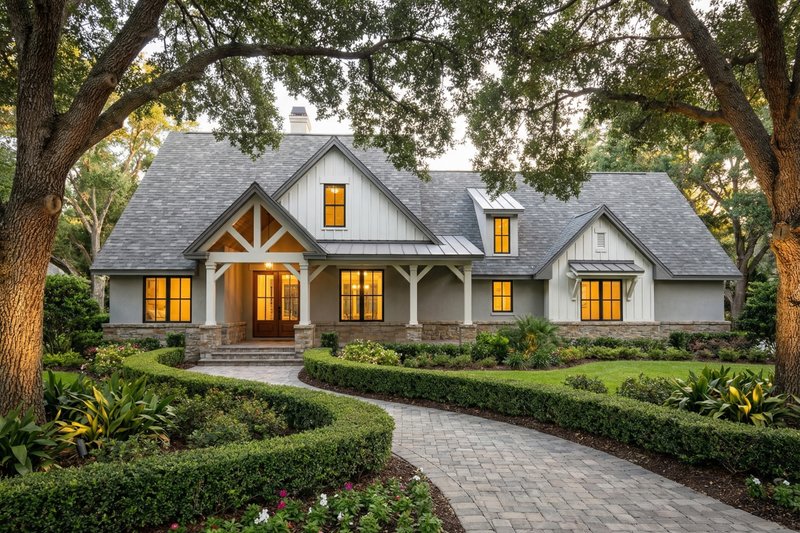 Architectural House Design - Exterior - Front Elevation 3 for Cottage House Plan #120-298 - 3 bed, 2 bath