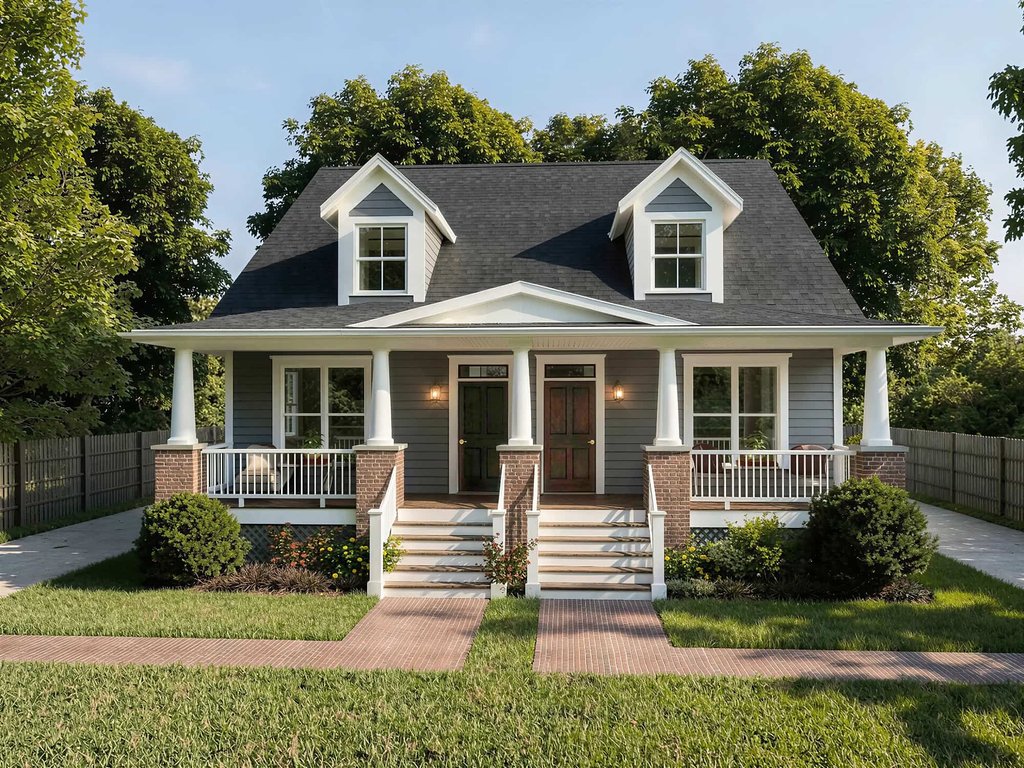 Exterior - Front Elevation 2 for Farmhouse House Plan #79-245 - 3 bed, 2 bath