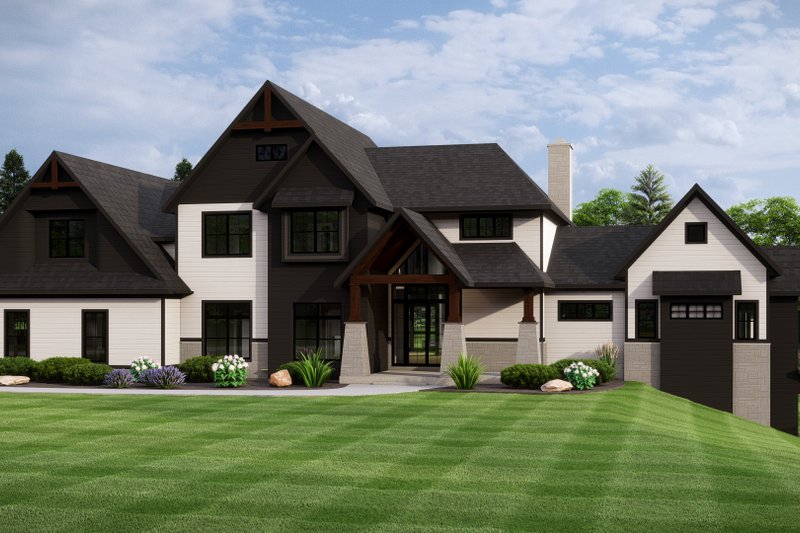 Farmhouse Style House Plan - 5 Beds 3.5 Baths 4158 Sq/Ft Plan #1064-297