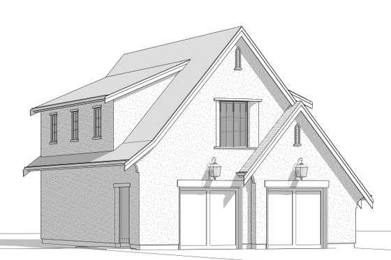 Exterior - Front Elevation 5 for Farmhouse House Plan #1114-111 - 1 bed, 1 bath