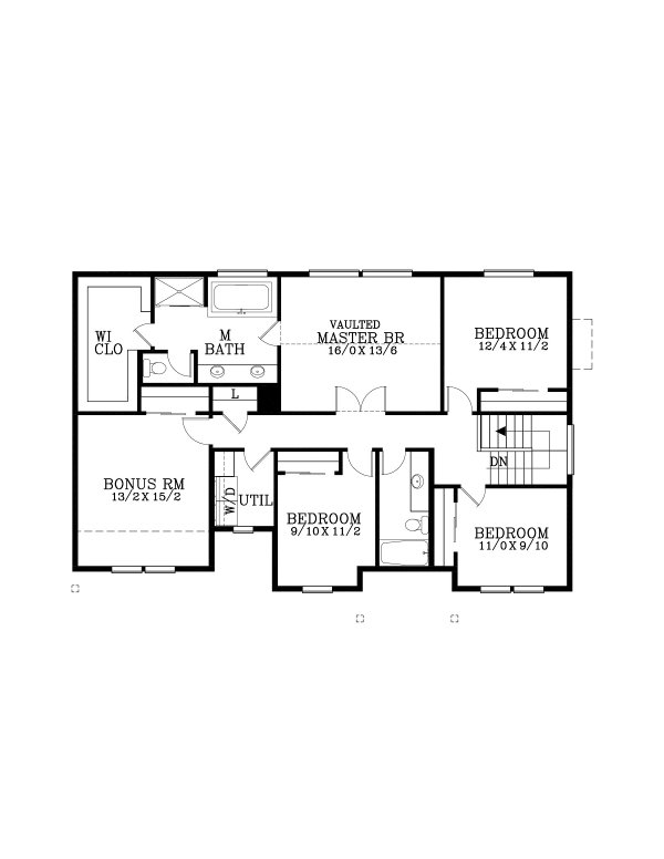 Contemporary Floor Plan - Upper Floor Plan #53-711