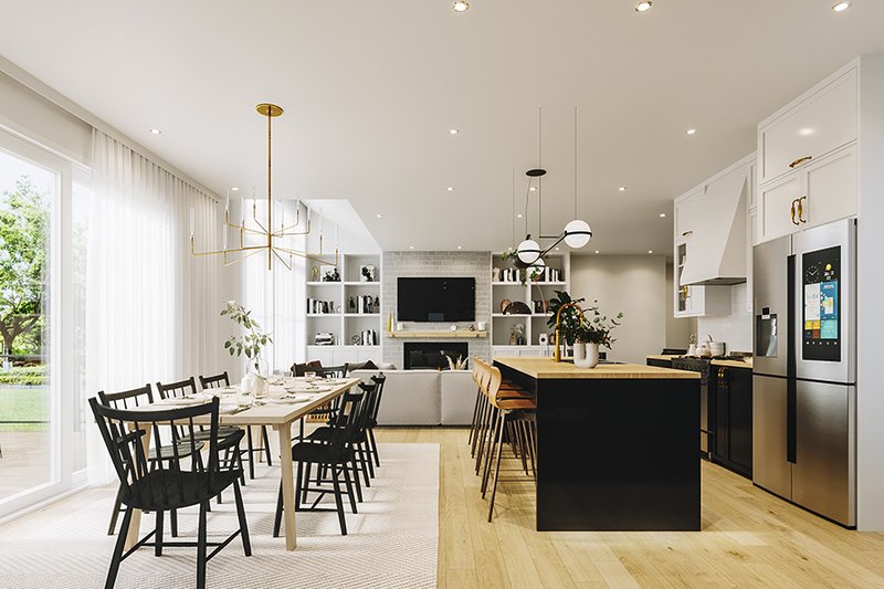 Dream House Plan - Interior - Dining Room for Farmhouse House Plan #23-2753 - 4 bed, 2.5 bath