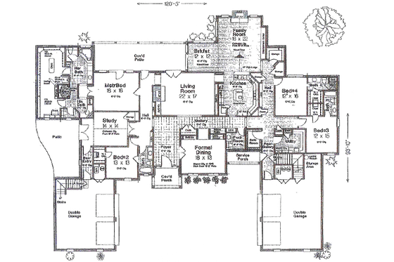 Floor Plan - Main Floor 1 for European House Plan #310-346 - 4 bed, 4.5 bath