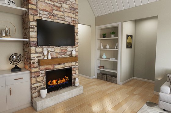 Interior - Family Room for Contemporary House Plan #48-1039 - 3 bed, 2 bath