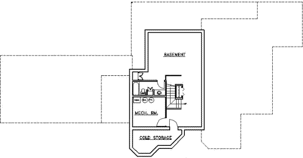 House Plan Design - Traditional Floor Plan - Lower Floor Plan #117-155