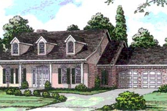 Exterior - Front Elevation for Country House Plan #16-225 - 4 bed, 3.5 bath