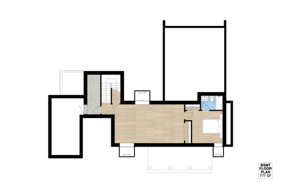 Floor Plan - Lower Floor 1 for Modern House Plan #933-7 - 3 bed, 2.5 bath