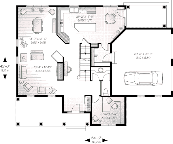 Home Plan - Traditional Floor Plan - Main Floor Plan #23-534
