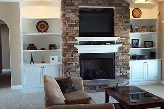 Interior - Family Room for European House Plan #17-2167 - 5 bed, 4 bath