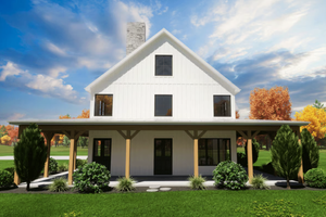 Barndominium Exterior - Front Elevation Plan #1116-15