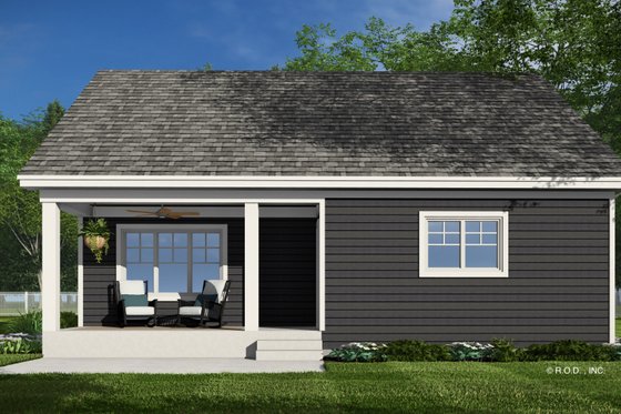 Exterior - Rear Elevation for Farmhouse House Plan #51-1390 - 3 bed, 2.5 bath
