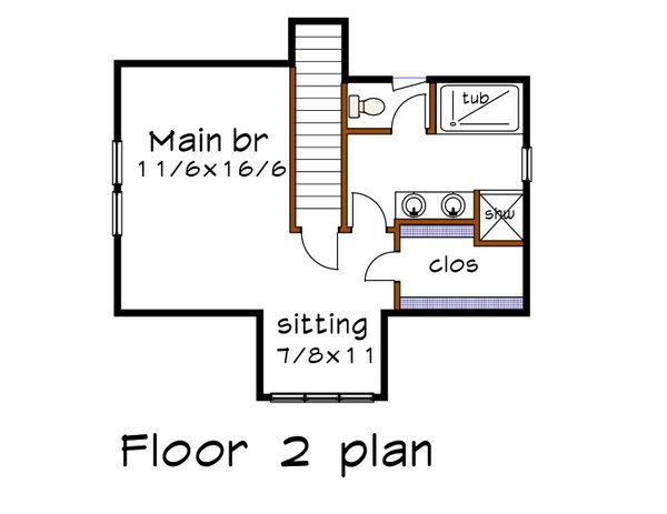 Farmhouse Floor Plan - Upper Floor Plan #79-340