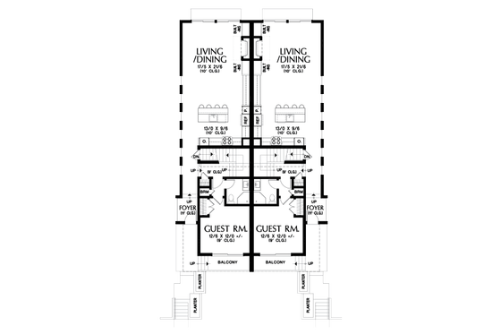 Floor Plan - Main Floor for Contemporary House Plan #48-1021 - 3 bed, 3 bath