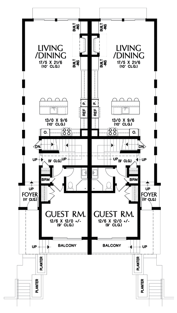 Contemporary Floor Plan - Main Floor Plan #48-1021