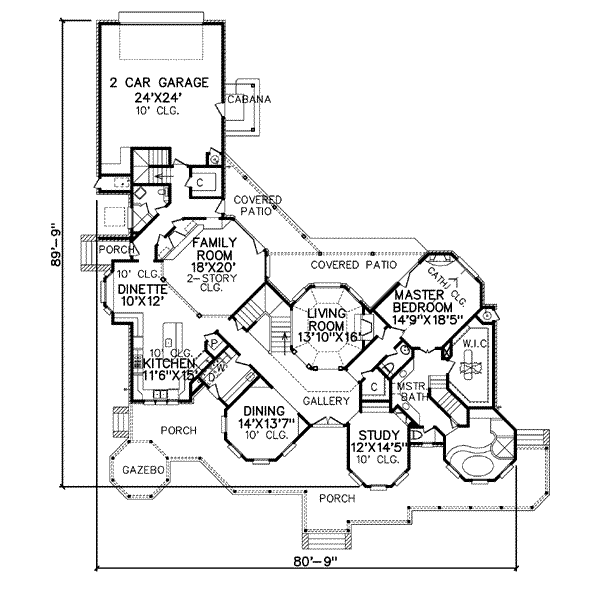 European Floor Plan - Main Floor Plan #65-470