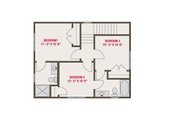 Farmhouse Style House Plan - 3 Beds 2.5 Baths 1232 Sq/Ft Plan #461-115 Floor 