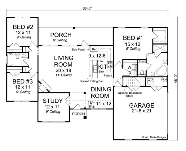 Dream House Plan - Farmhouse Floor Plan - Main Floor Plan #513-2230