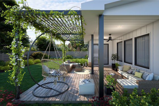 Exterior - Other Elevation for Modern House Plan #20-2482 - 3 bed, 2.5 bath