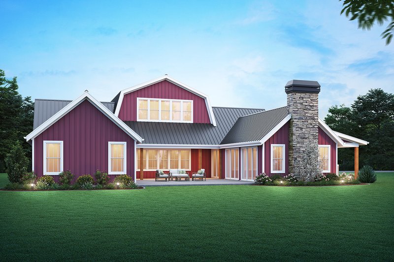 House Plan Design - Exterior - Rear Elevation 1 for Farmhouse House Plan #48-1119 - 3 bed, 2.5 bath
