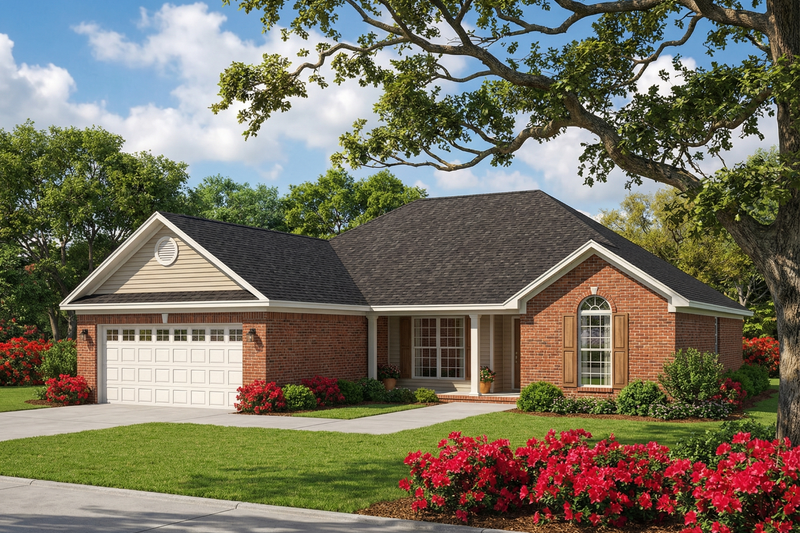 Home Plan - Contemporary Exterior - Front Elevation Plan #17-2891