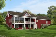 Country Style House Plan - 2 Beds 2 Baths 1650 Sq/Ft Plan #932-36 