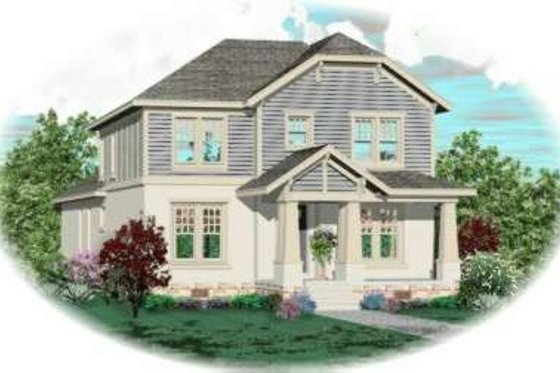 Exterior - Front Elevation for Traditional House Plan #81-435 - 3 bed, 3.5 bath