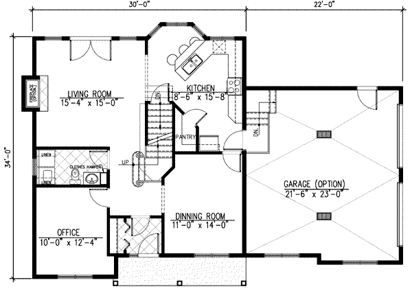Traditional Floor Plan - Main Floor Plan #138-108