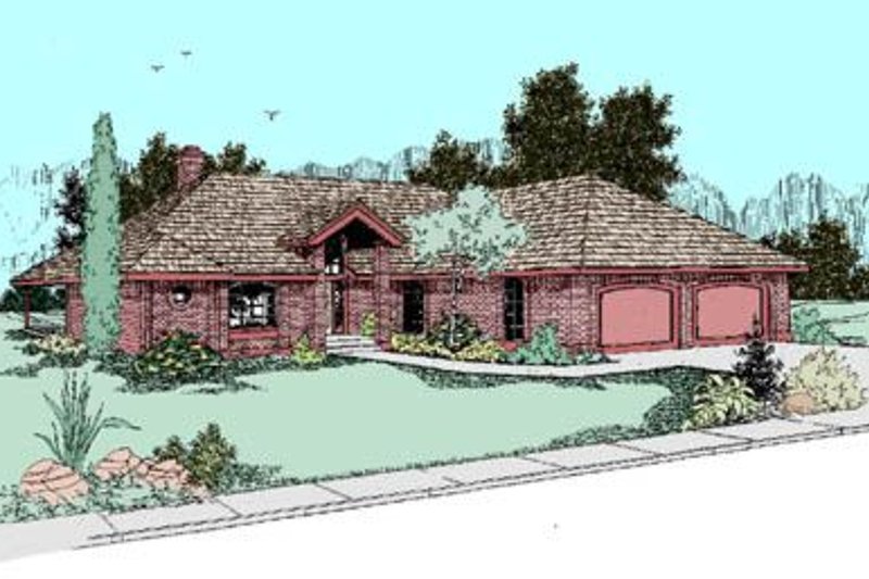 Dream House Plan - Traditional Exterior - Front Elevation Plan #60-247
