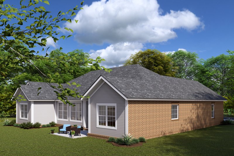House Plan Design - Exterior - Other Elevation 1 for Ranch House Plan #513-19 - 5 bed, 3 bath