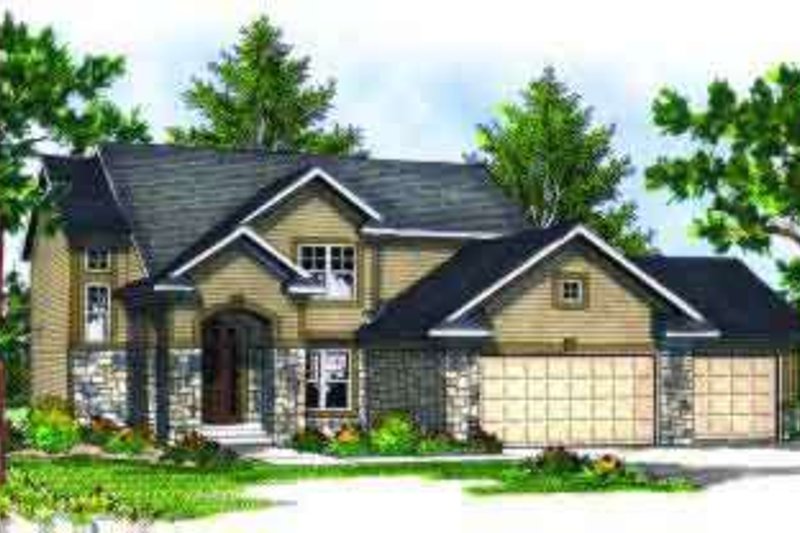 House Blueprint - Traditional Exterior - Front Elevation Plan #70-684