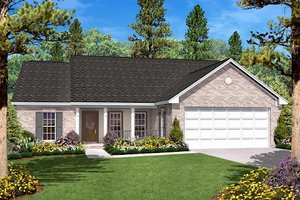 Ranch Exterior - Front Elevation Plan #430-10