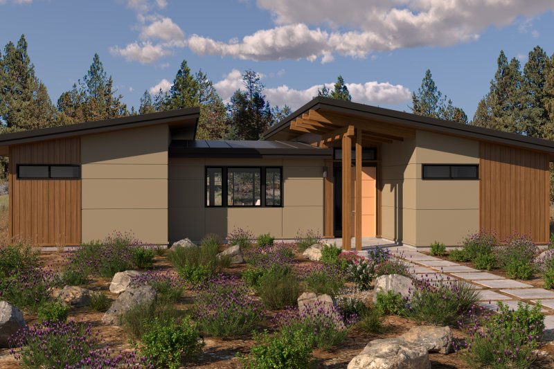 House Blueprint - Photo for Modern House Plan #895-157 - 2 bed, 2 bath