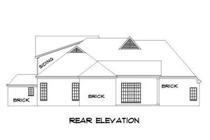 Exterior - Rear Elevation for European House Plan #424-30 - 4 bed, 3.5 bath