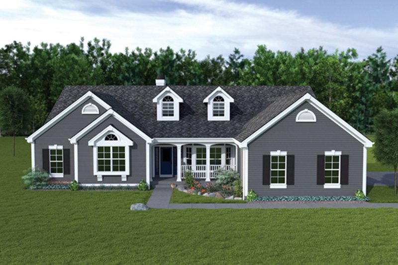Home Plan - Traditional Exterior - Front Elevation Plan #57-318
