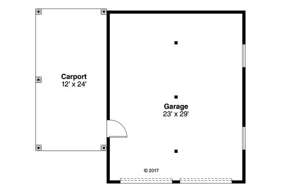 Floor Plan - Main Floor for Craftsman House Plan #124-1050, 0 bath