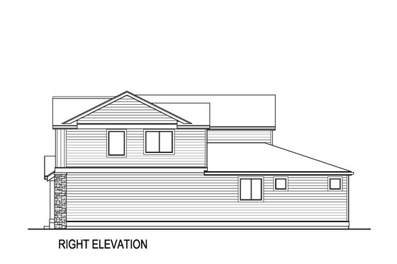 Exterior - Other Elevation 1 for Farmhouse House Plan #569-50 - 4 bed, 2.5 bath