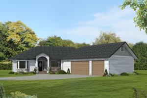 Country Exterior - Front Elevation Plan #117-572