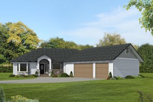 Architectural House Design - Country Exterior - Front Elevation Plan #117-572