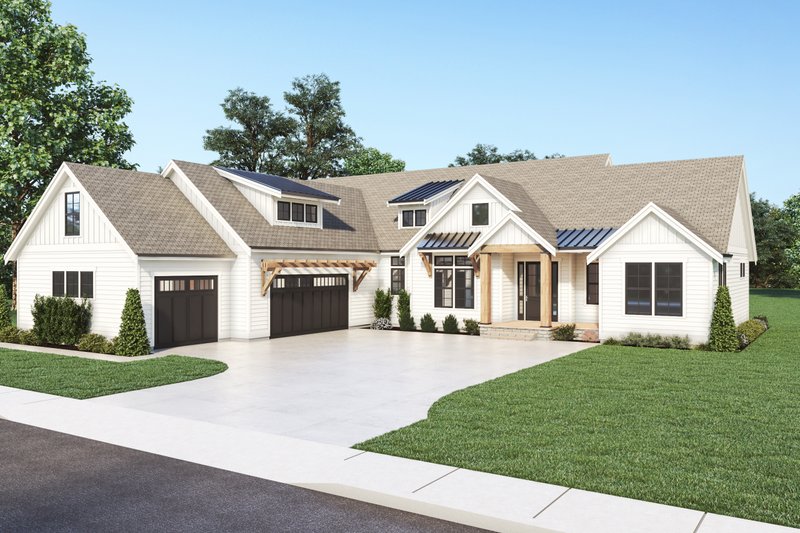 Dream House Plan - Exterior - Front Elevation 3 for Farmhouse House Plan #1070-129 - 4 bed, 3.5 bath