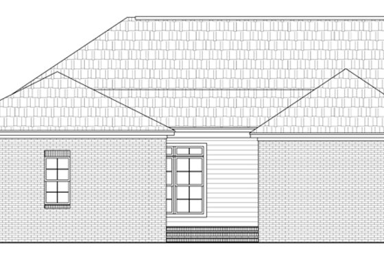 Exterior - Rear Elevation for Traditional House Plan #21-231 - 3 bed, 2 bath