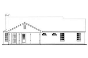 Exterior - Rear Elevation for Traditional House Plan #406-216 - 3 bed, 2 bath
