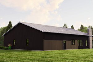 Exterior - Rear Elevation for Barndominium House Plan #1064-259 - 1 bed, 1.5 bath
