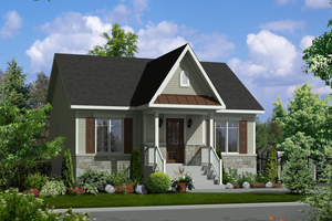 Country Exterior - Front Elevation Plan #25-4594