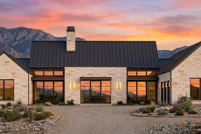 Dream House Plan - Exterior - Front Elevation 8 for Modern House Plan #1096-185 - 4 bed, 4.5 bath